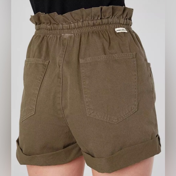Billabong Sun Dialed Paperbag Shorts Womens Large Sage High Waist 2” Inseam - Picture 4 of 12
